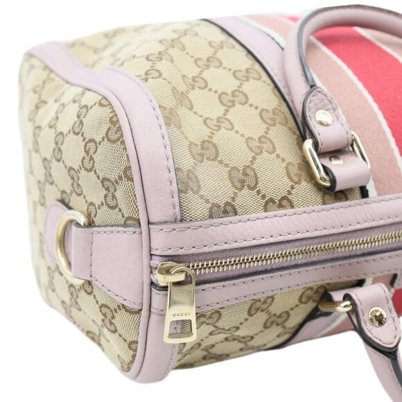 GUCCI Vintage Web Joy Medium GG Canvas Boston Bag Ebony 274205 - Picture 5 of 13